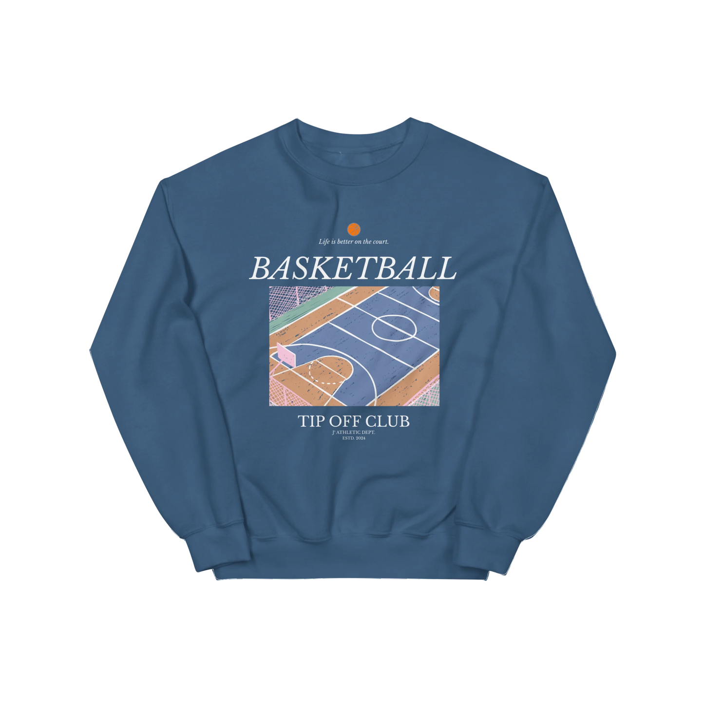 Basketball Tip Off Club Graphic Sweatshirt