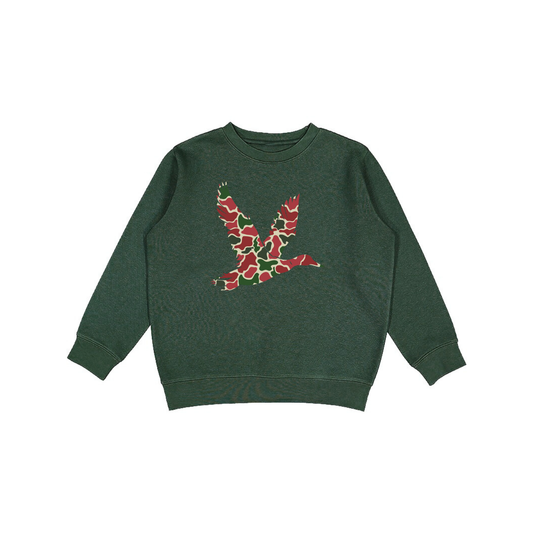 Camo Duck Silhouette Christmas Graphic Sweatshirt