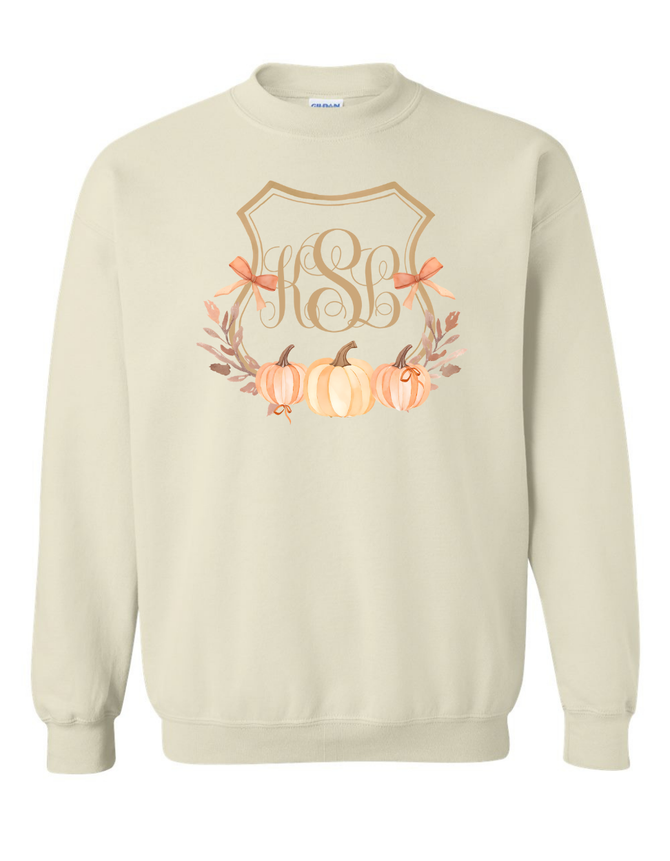 Boys + Girls Fall Pumpkins Crest Sweatshirt