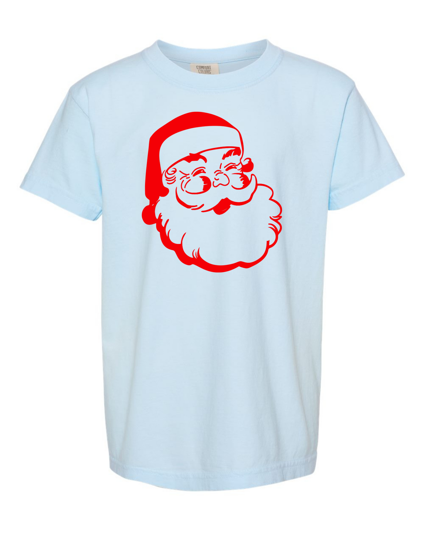 Simple Red Santa Comfort Color Tee