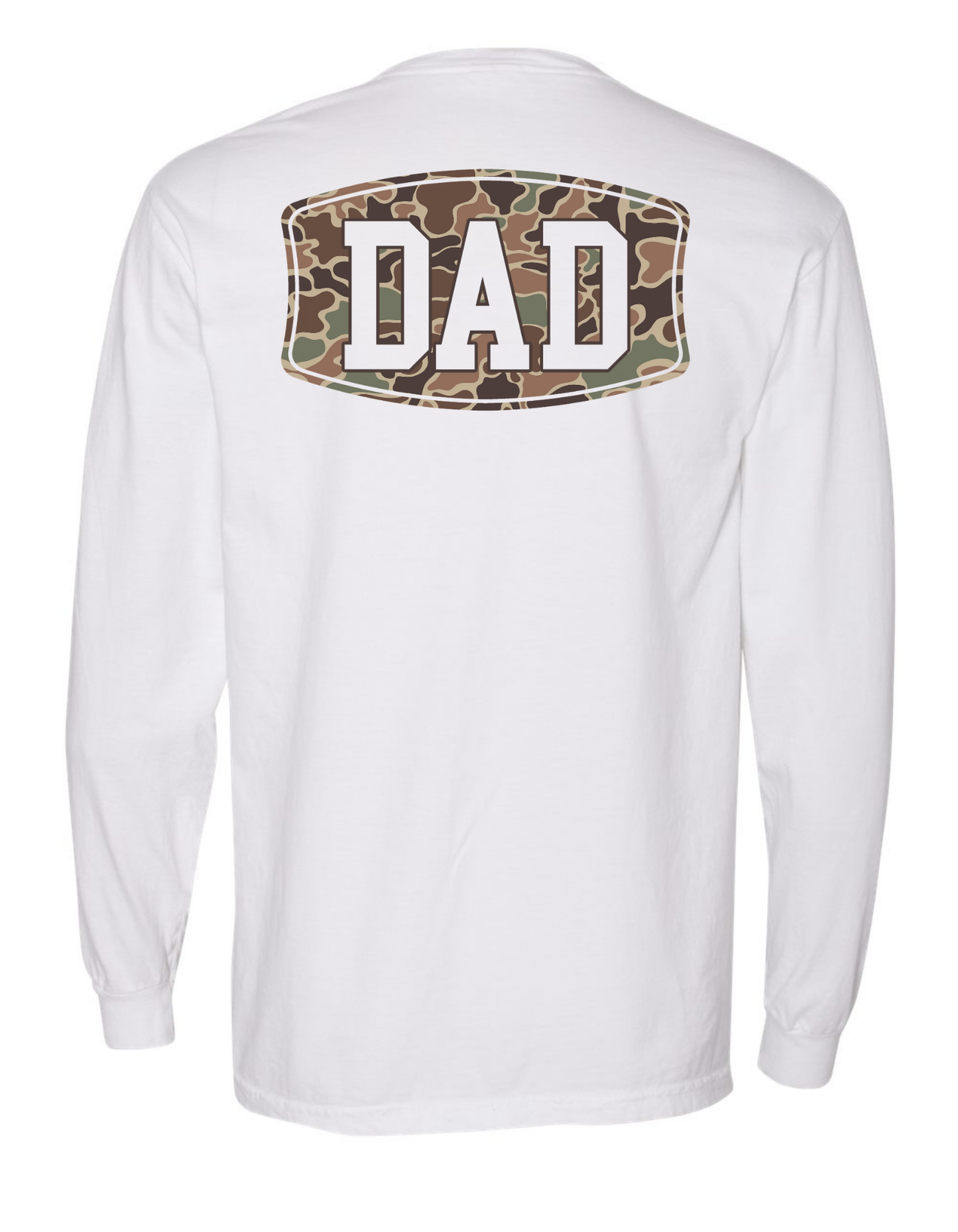 Camo Dad Comfort Color Long Sleeve Pocket Tee