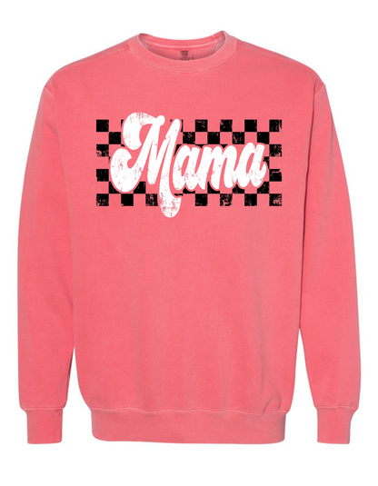 Retro Checkered Mama Sweatshirt