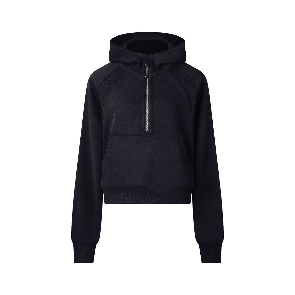 Studio Cropped Half-Zip Hoodie