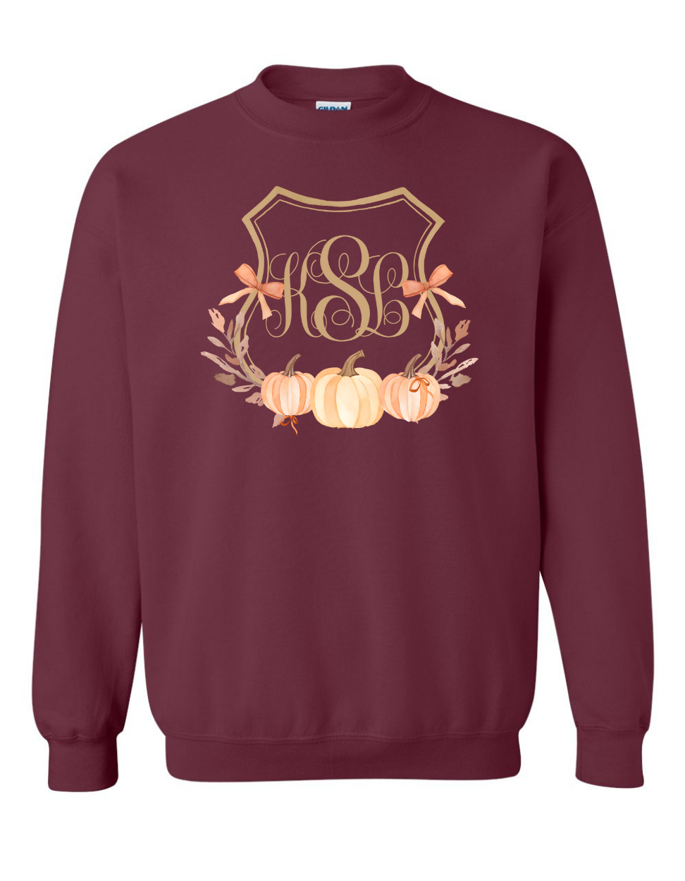 Boys + Girls Fall Pumpkins Crest Sweatshirt