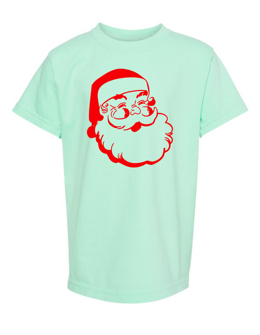 Simple Red Santa Comfort Color Tee