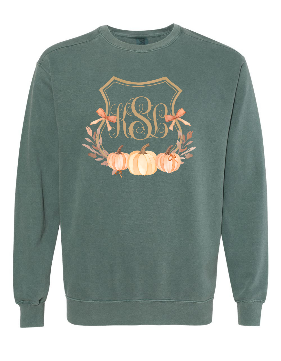 Boys + Girls Fall Pumpkins Crest Sweatshirt