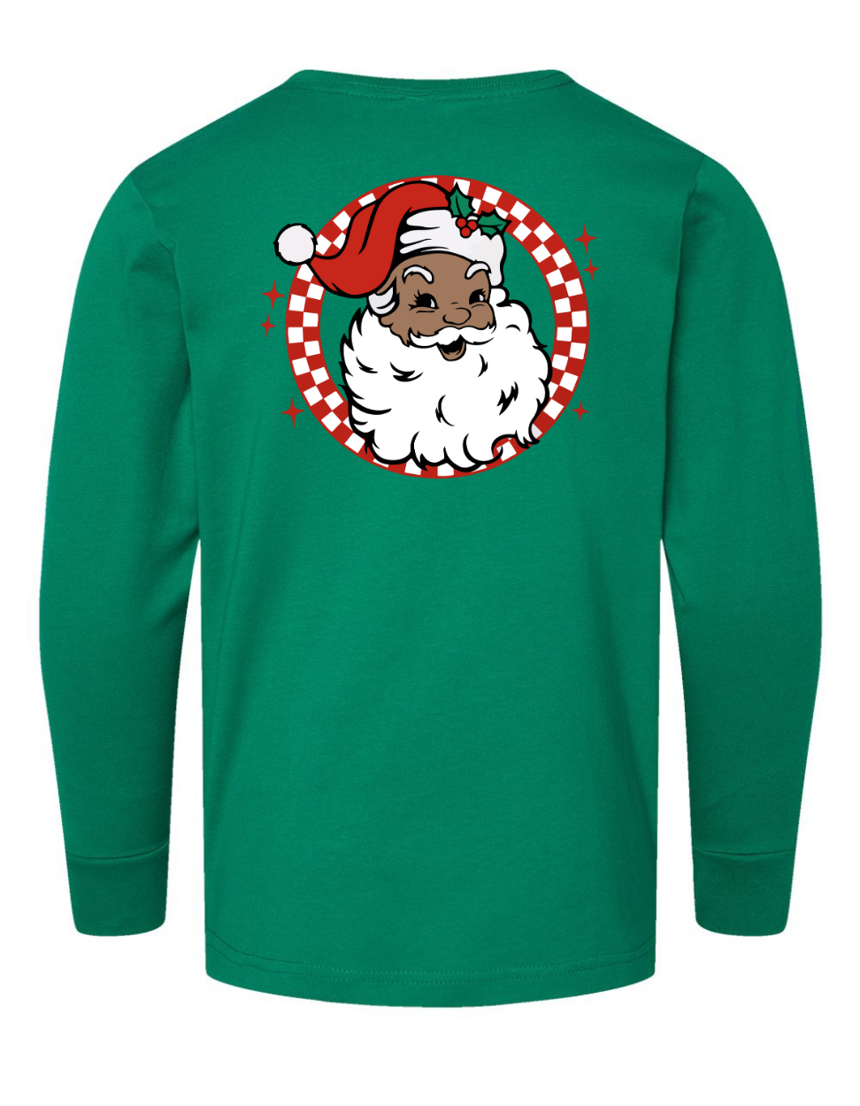 Retro Brown + White Santa Long Sleeve Specialty Tee