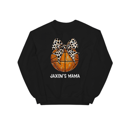 Basketball Bow Graphic Sweatshirt (Optional Personalization)