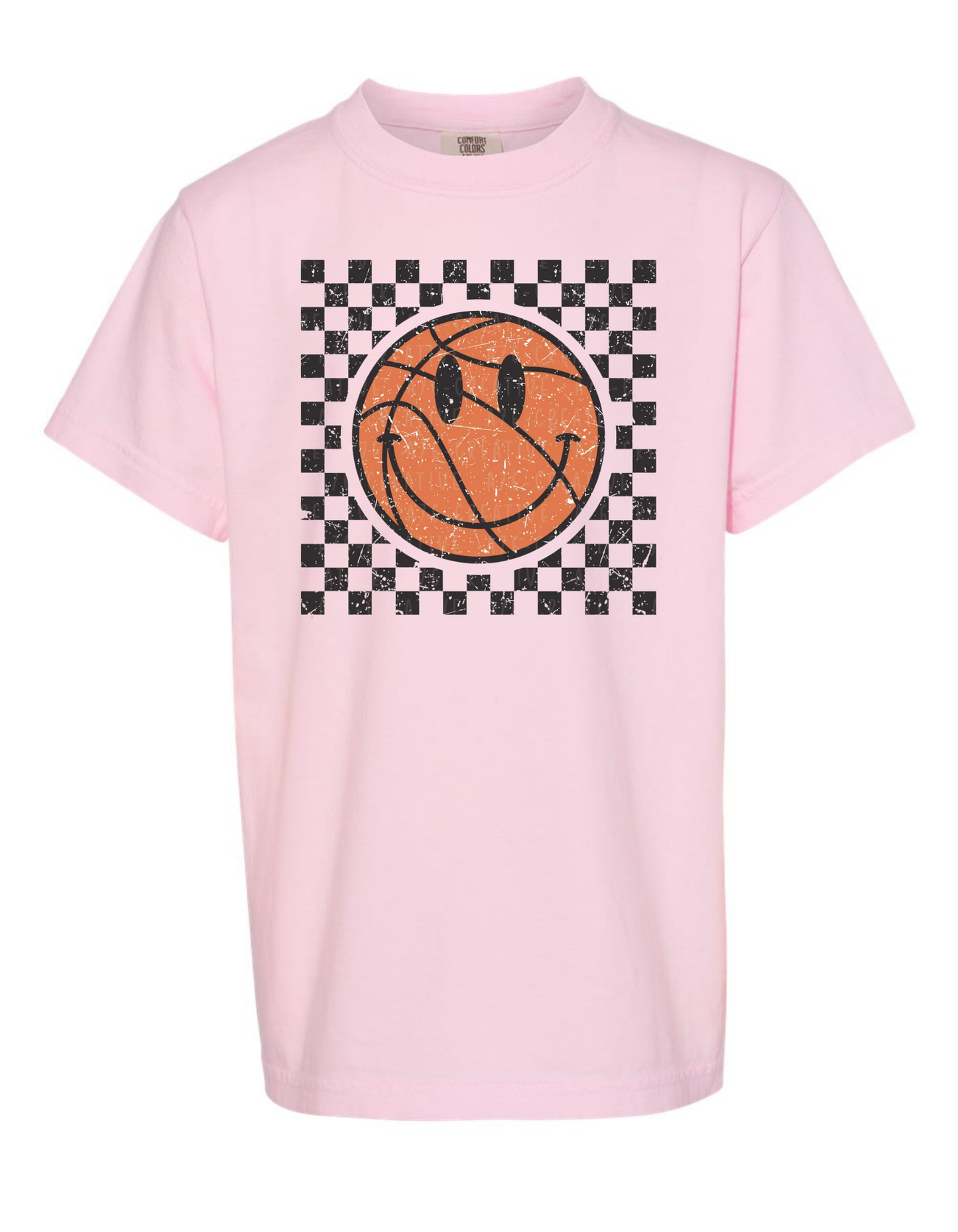 Retro Checkered Basketball Comfort Color Tee