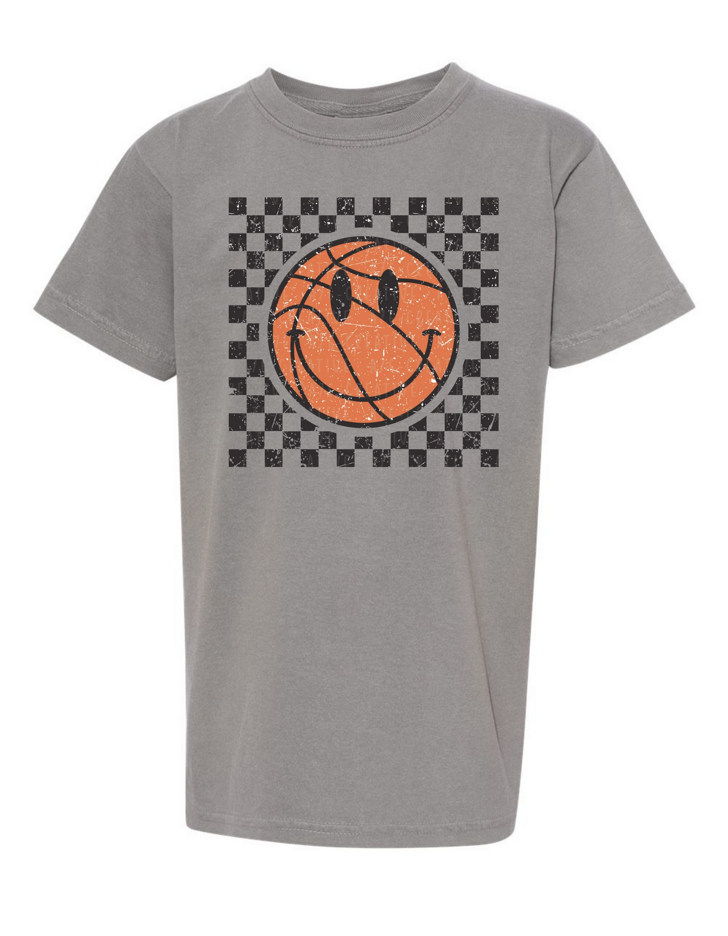 Retro Checkered Basketball Comfort Color Tee