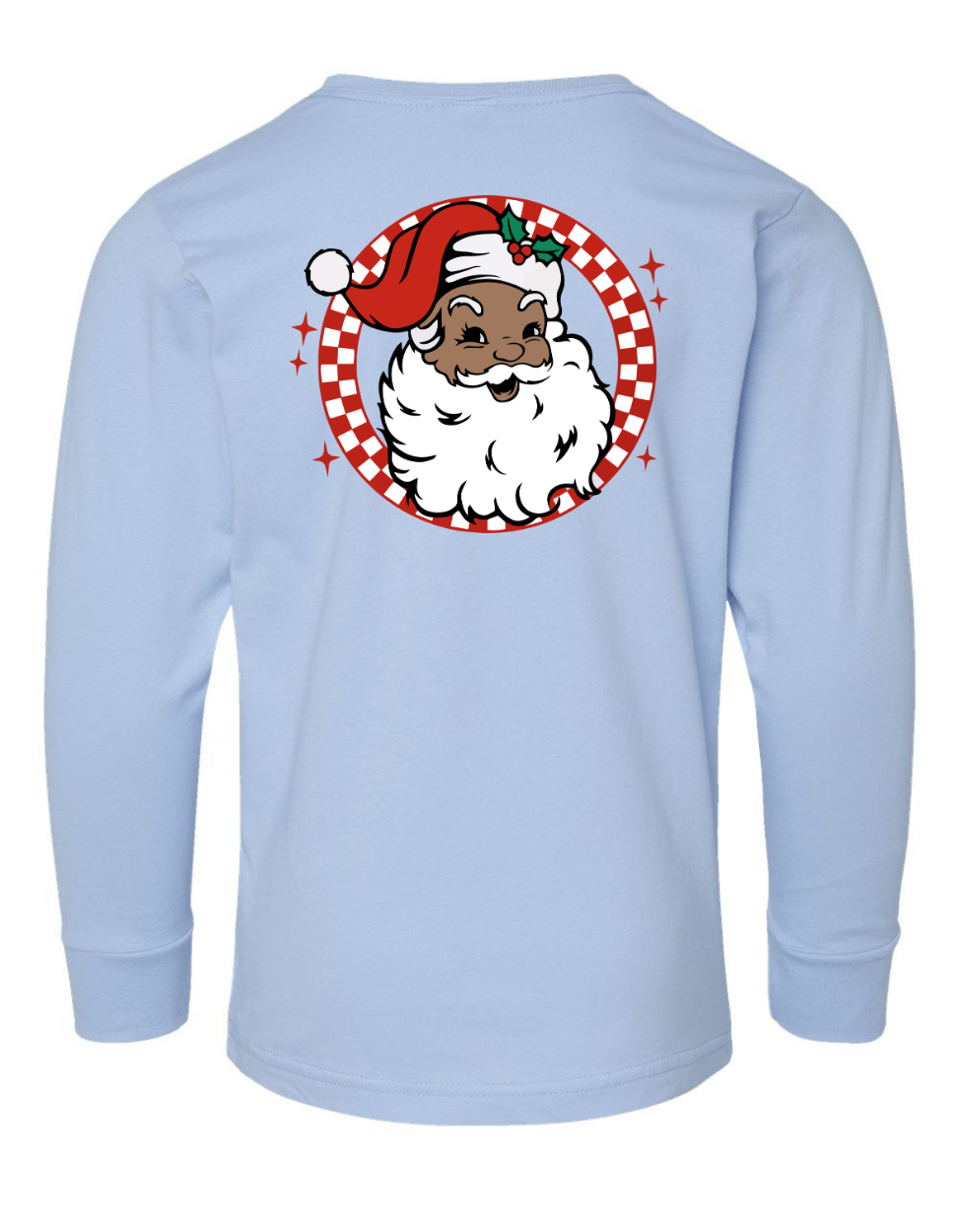 Retro Brown + White Santa Long Sleeve Specialty Tee