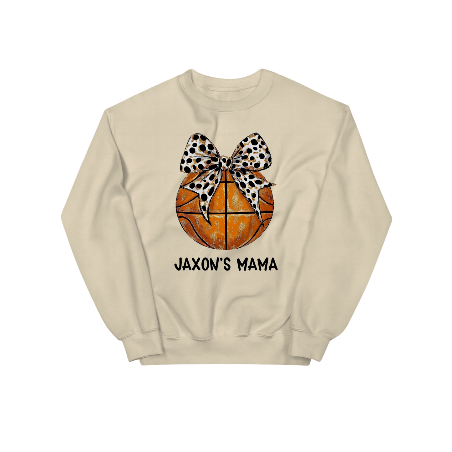 Basketball Bow Graphic Sweatshirt (Optional Personalization)