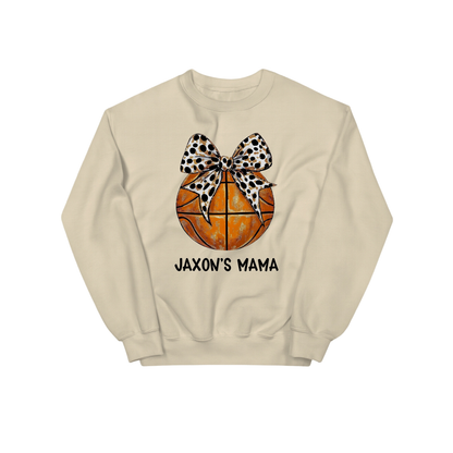 Basketball Bow Graphic Sweatshirt (Optional Personalization)