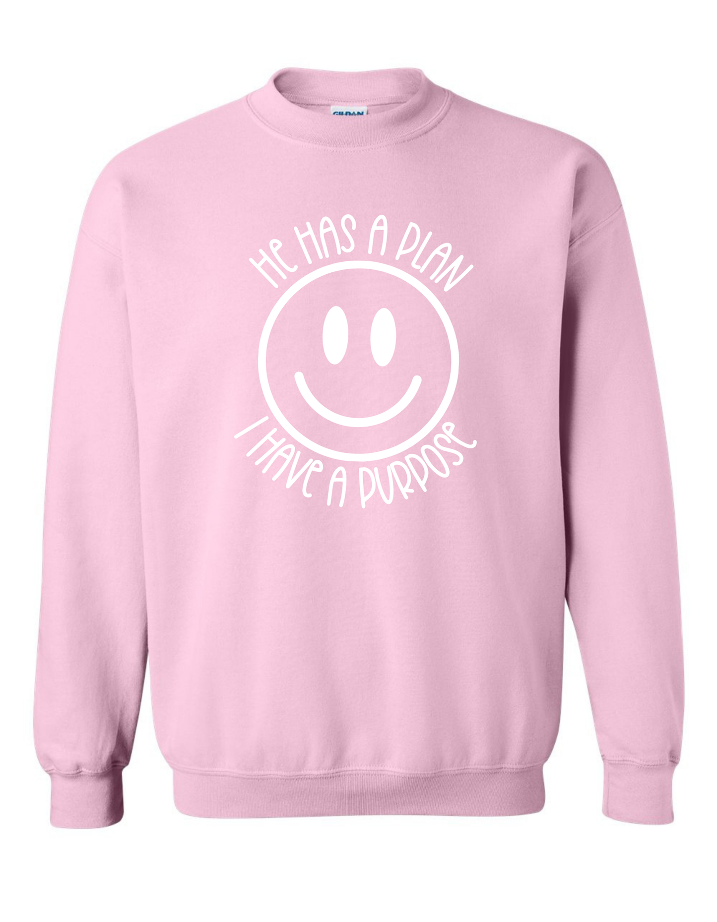 He has a Plan, I have a Purpose Smiley Sweatshirt