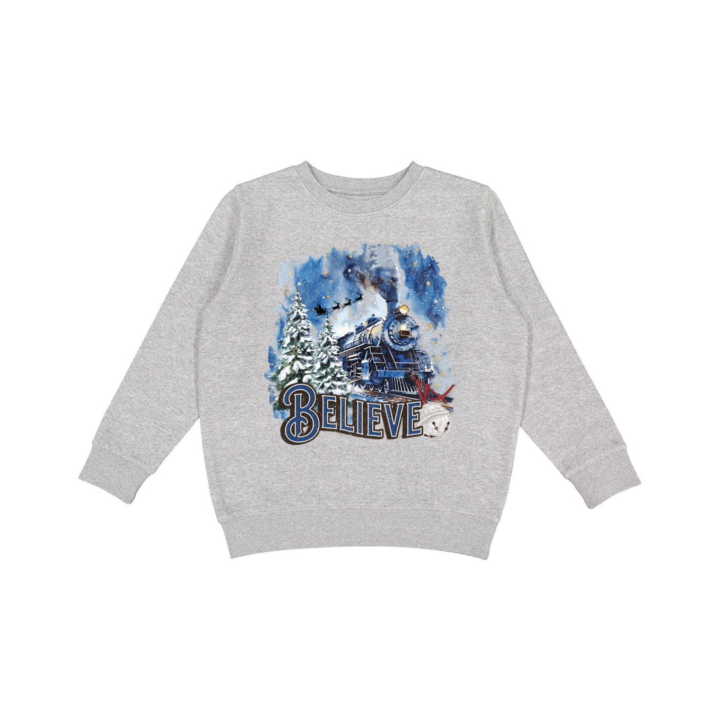 Believe Train Christmas Graphic Sweatshirt