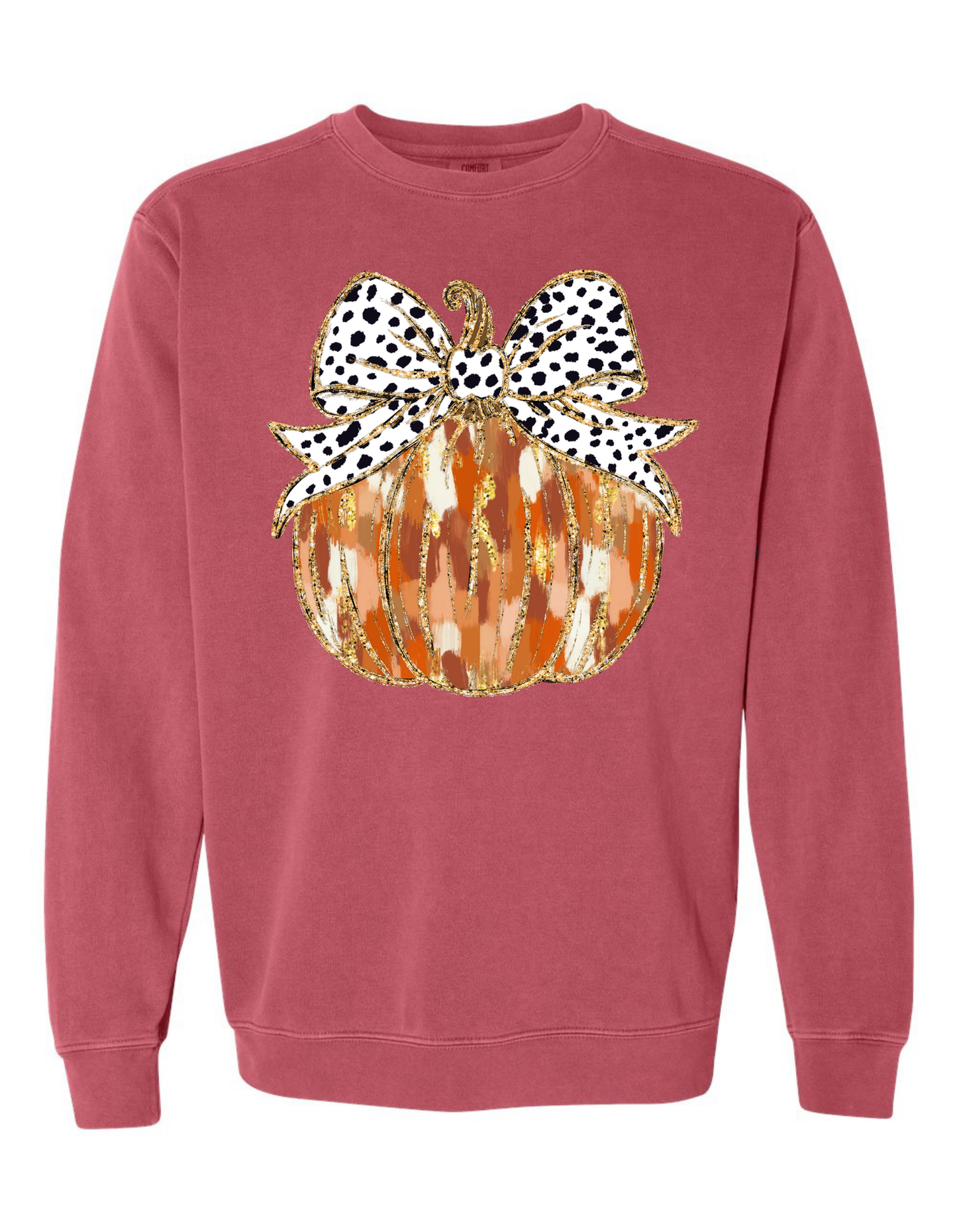 Gold Coquette Pumpkin Sweatshirt