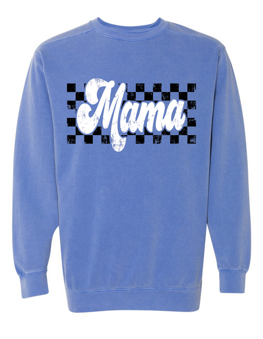 Retro Checkered Mama Sweatshirt