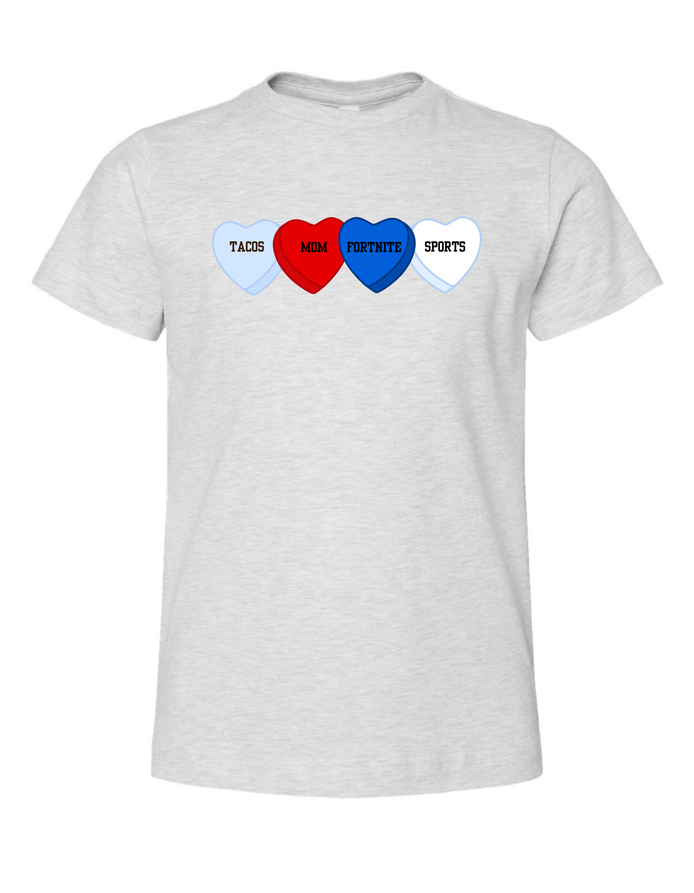 Custom Candy Hearts Specialty Tee