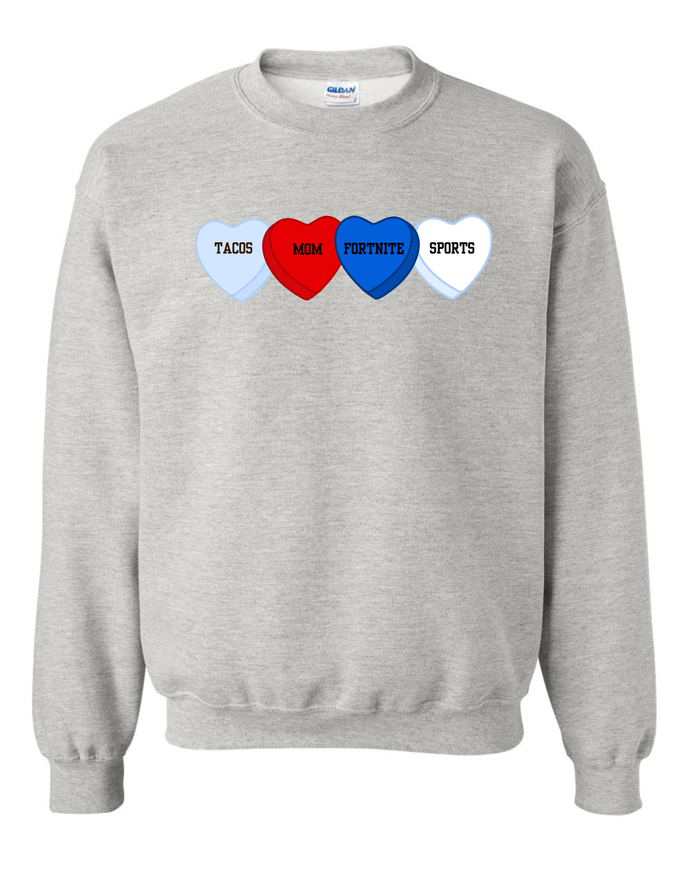 Custom Candy Hearts Sweatshirt