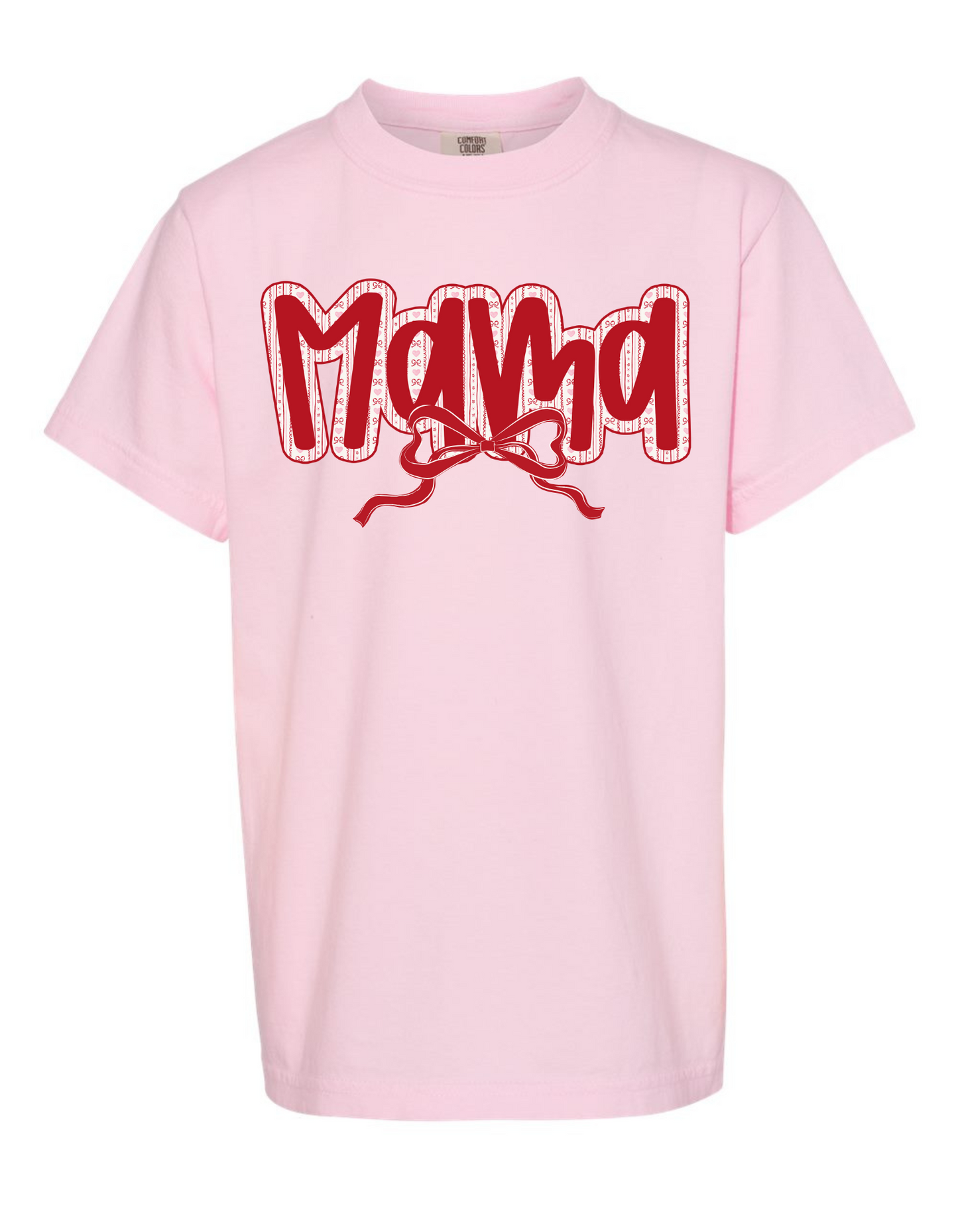 Heartfelt Bow Mama Comfort Color Tee