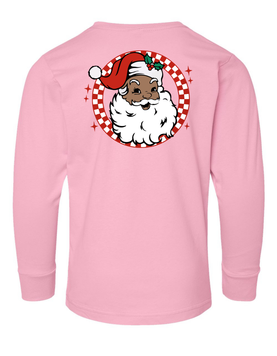 Retro Brown + White Santa Long Sleeve Specialty Tee