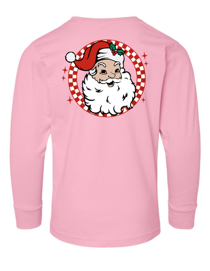 Retro Brown + White Santa Long Sleeve Specialty Tee