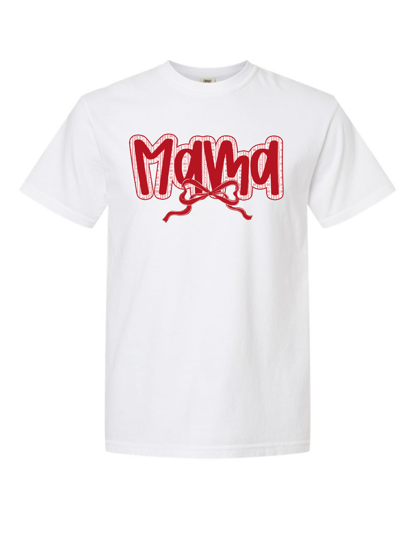 Heartfelt Bow Mama Comfort Color Tee