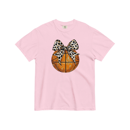 Basketball Bow Graphic Tee (Optional Personalization)