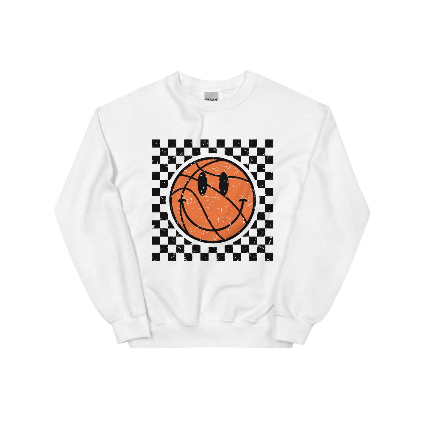 Retro Checkered Basketball Sweatshirt