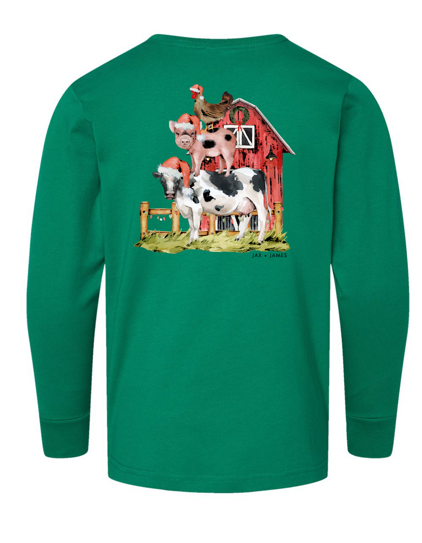 Farm Animal Christmas Long Sleeve Specialty Tee