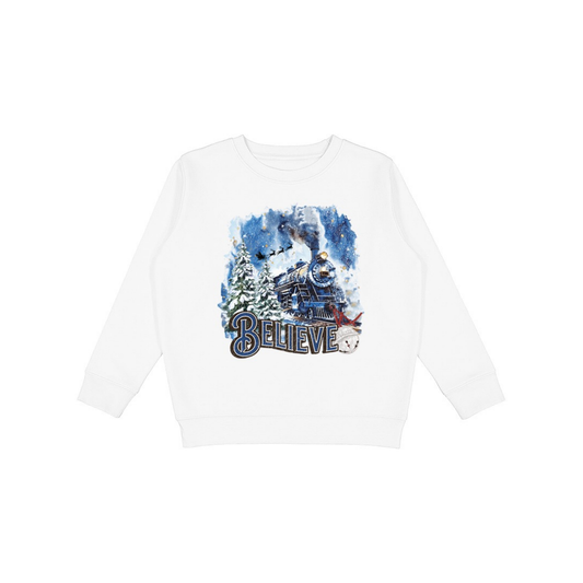 Believe Train Christmas Graphic Sweatshirt