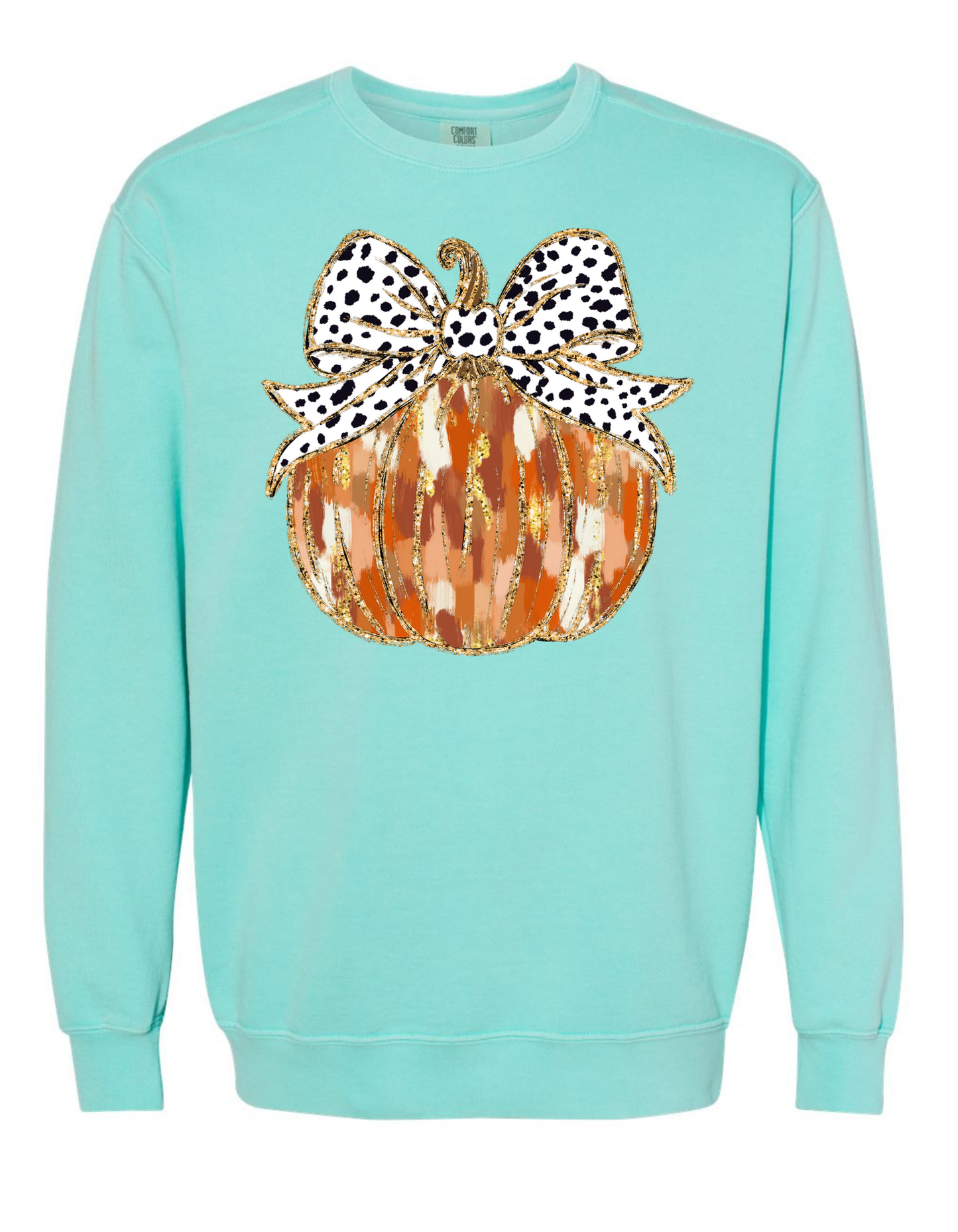 Gold Coquette Pumpkin Sweatshirt