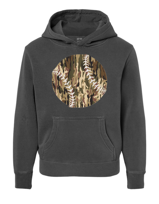 Camo Baseball Hooded Sweatshirt