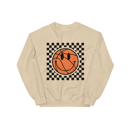 Retro Checkered Basketball Sweatshirt