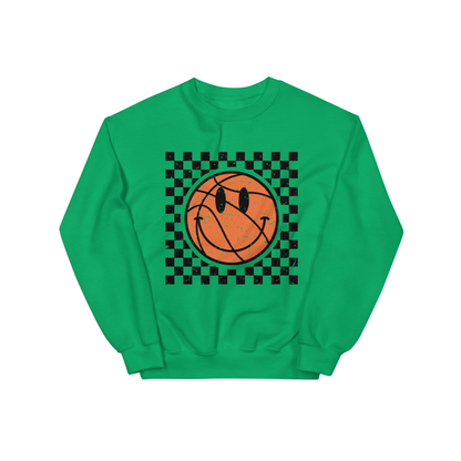 Retro Checkered Basketball Sweatshirt