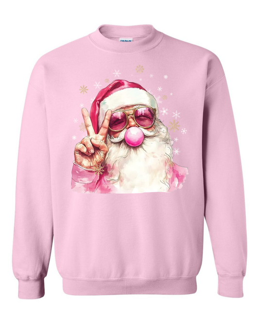 Trendy Bubble Gum Santa Sweatshirt