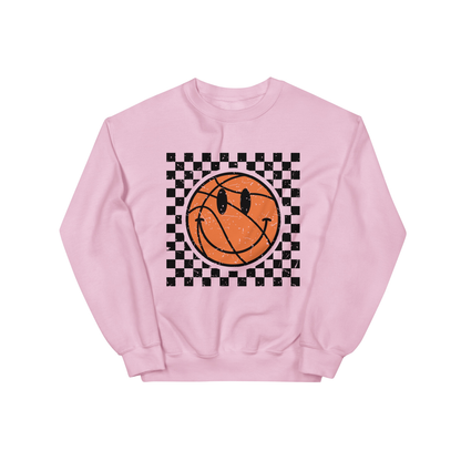 Retro Checkered Basketball Sweatshirt