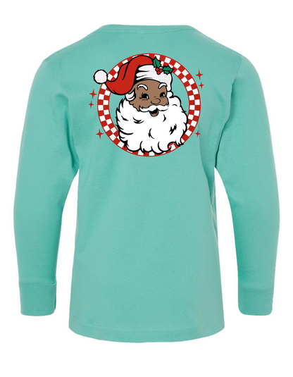 Retro Brown + White Santa Long Sleeve Specialty Tee