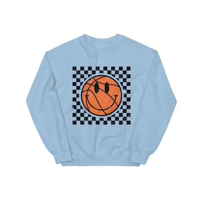 Retro Checkered Basketball Sweatshirt