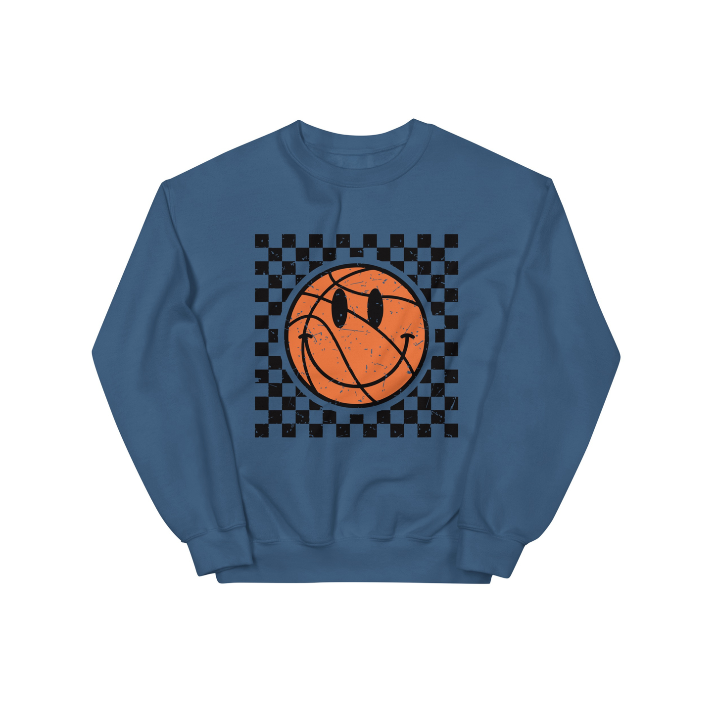Retro Checkered Basketball Sweatshirt