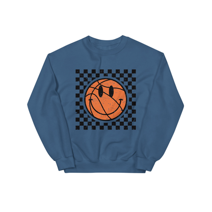 Retro Checkered Basketball Sweatshirt