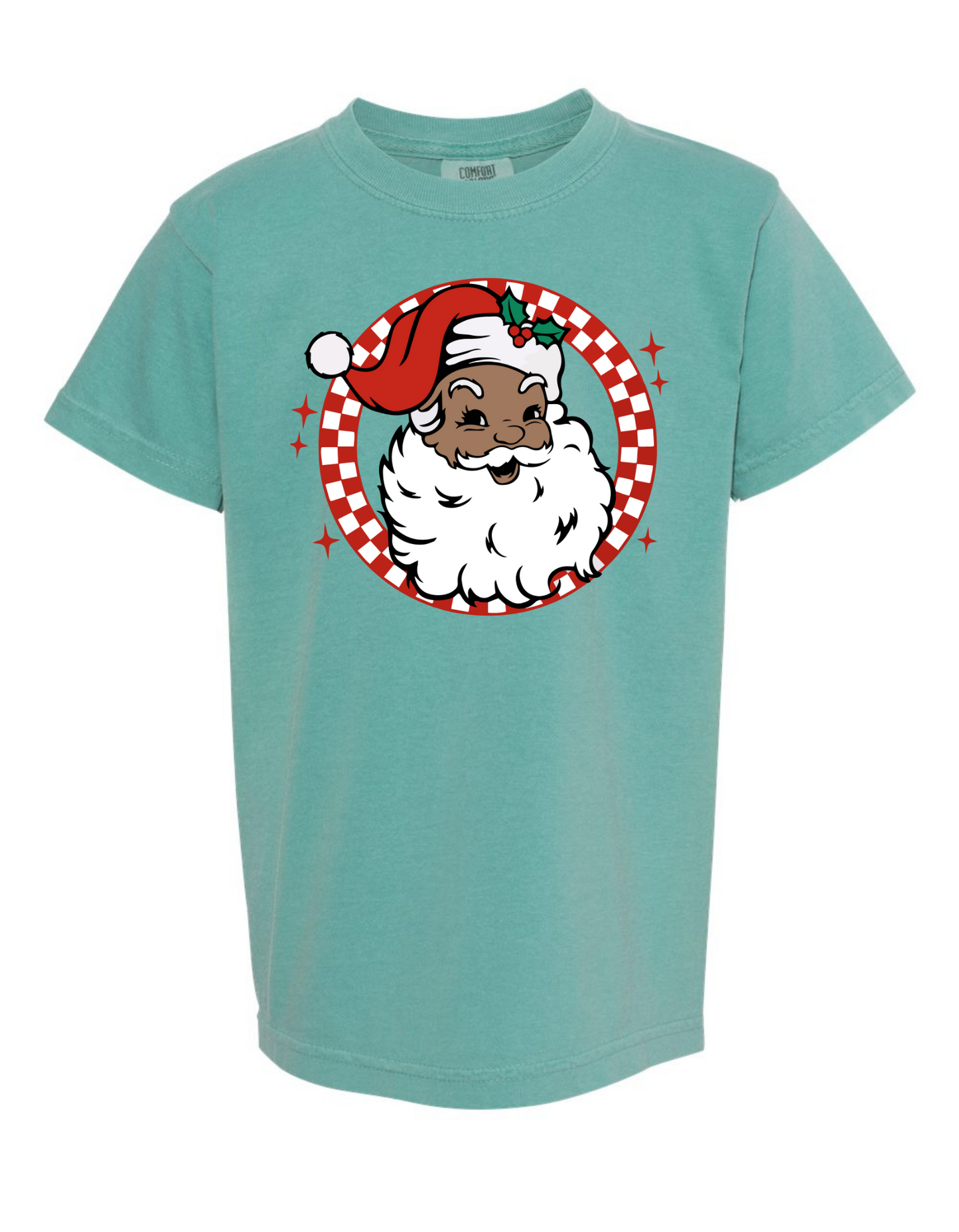 Retro Brown + White Santa Comfort Color Tee