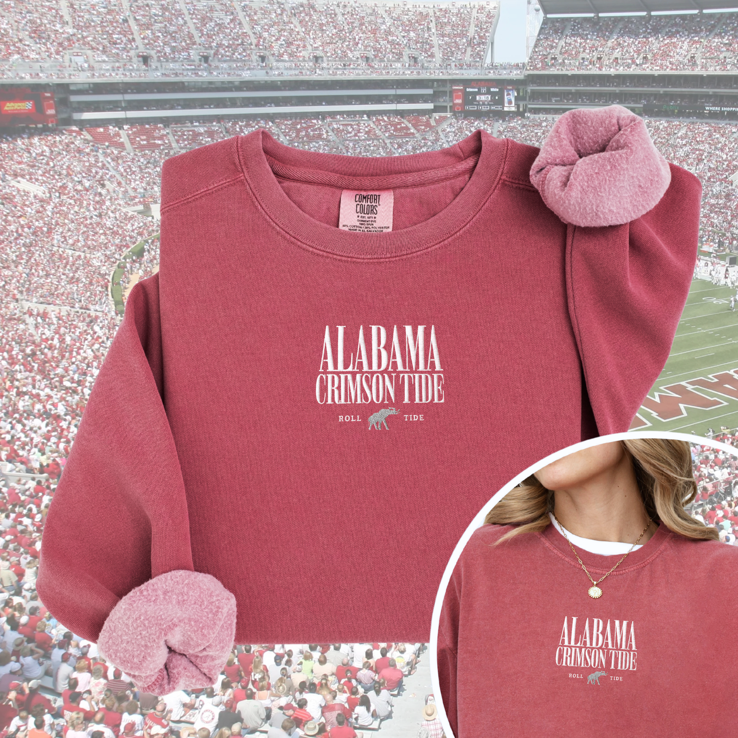 Alabama Crimson Tide Embroidered Sweatshirt
