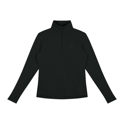Jax and James Studio Waffle Quarter-Zip — a waffle-textured quarter-zip pullover with thumbholes at the cuffs