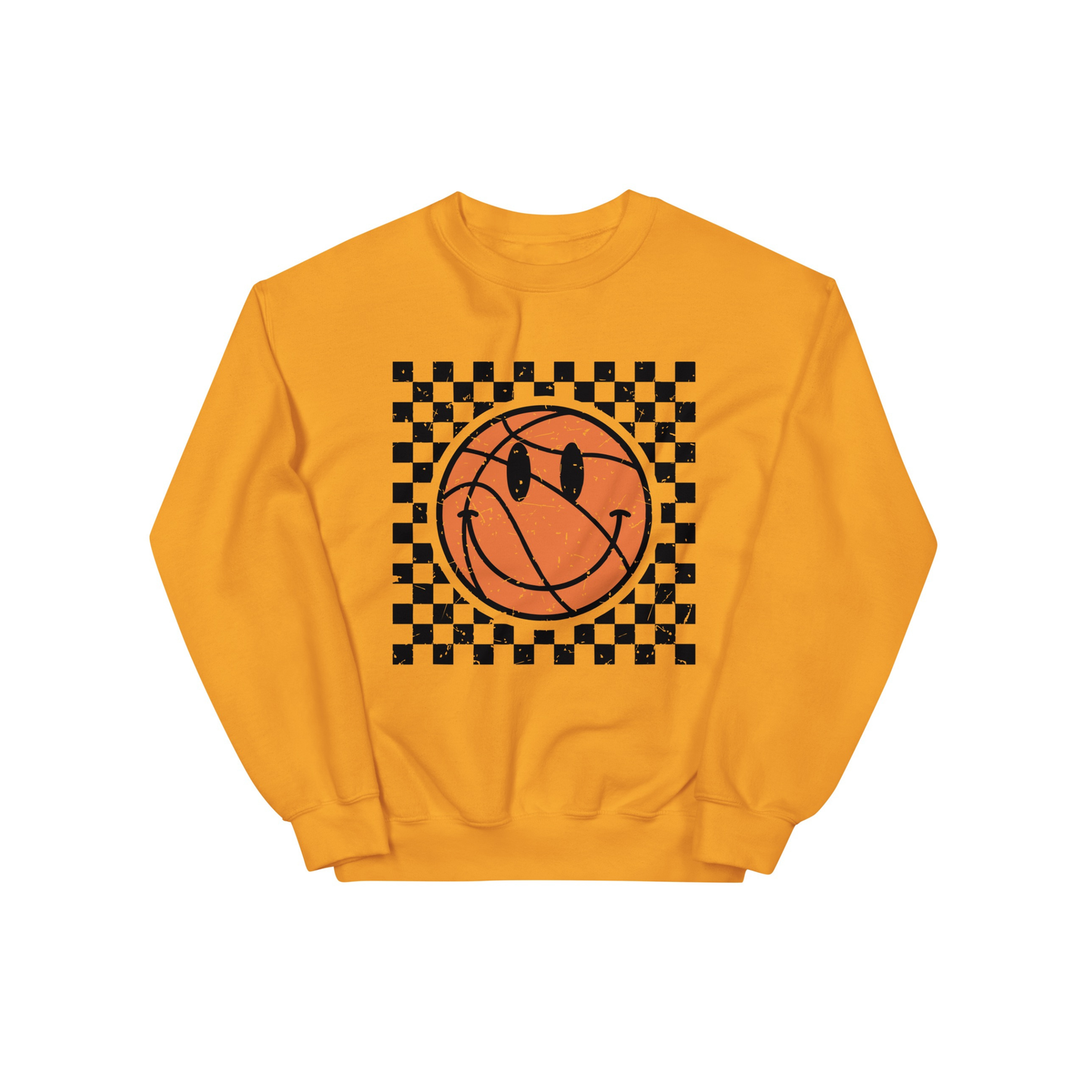 Retro Checkered Basketball Sweatshirt