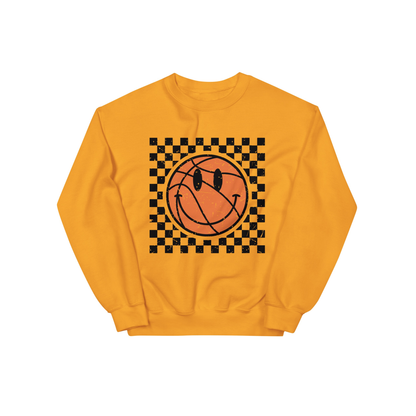 Retro Checkered Basketball Sweatshirt