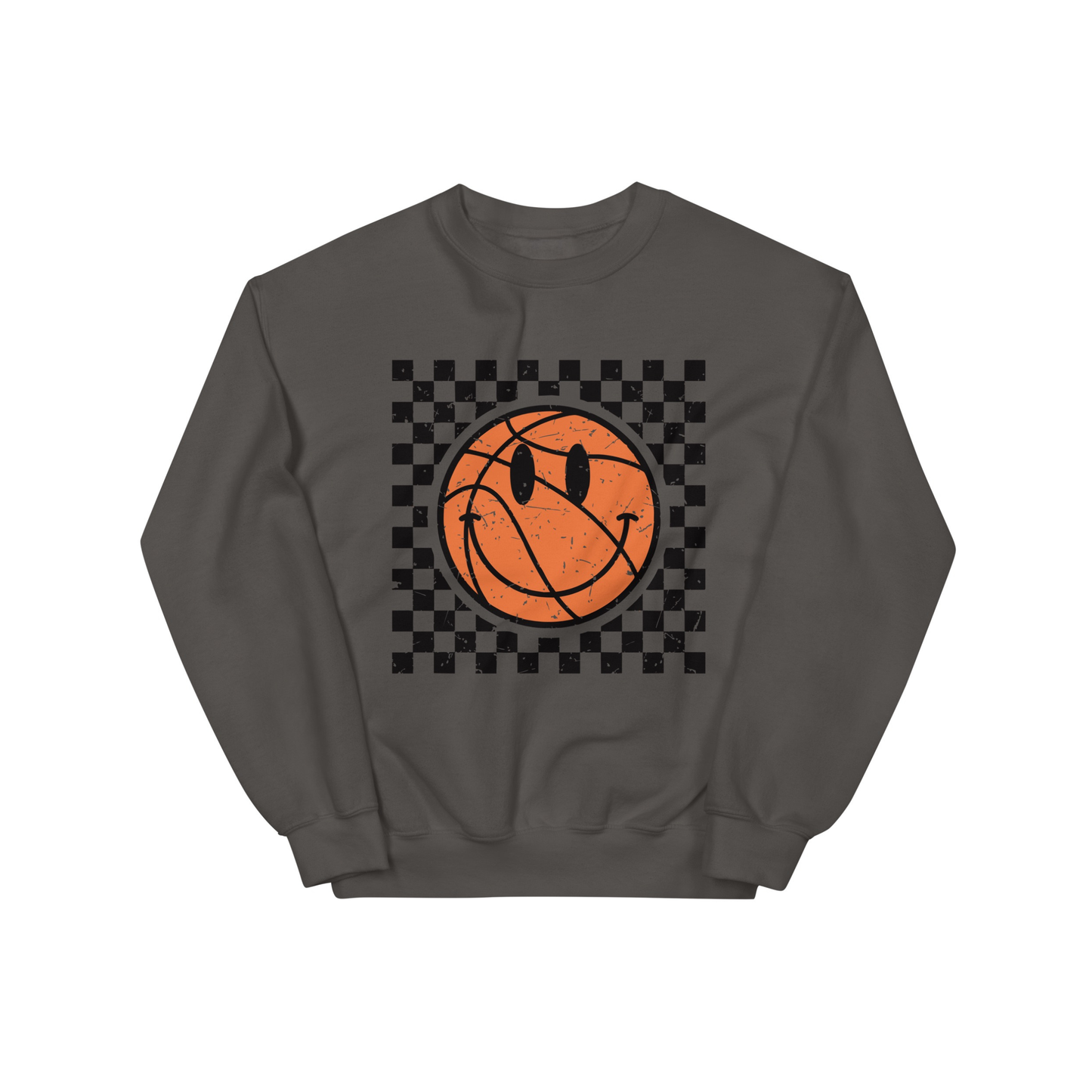Retro Checkered Basketball Sweatshirt