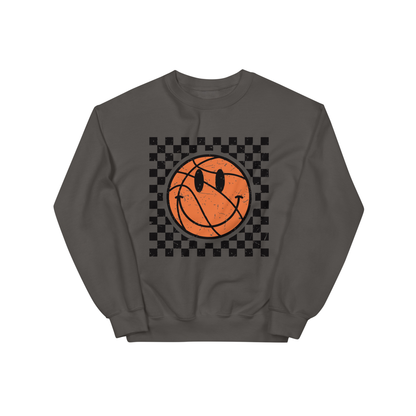 Retro Checkered Basketball Sweatshirt
