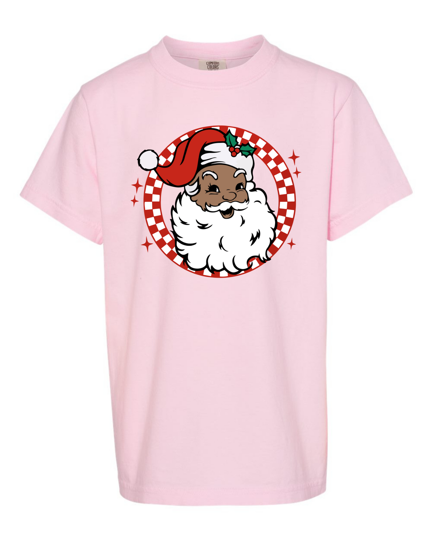 Retro Brown + White Santa Comfort Color Tee