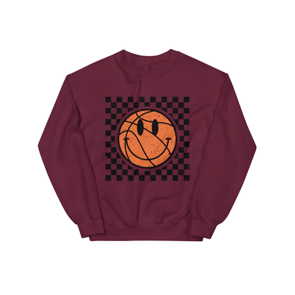 Retro Checkered Basketball Sweatshirt